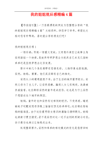 我的姐姐观后感精编4篇