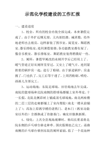 示范化学校建设的工作汇报