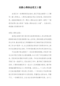 实践心得体会范文3篇