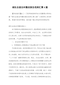 部队自查自纠整改报告范例汇聚4篇