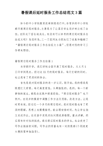 暑假课后延时服务工作总结范文3篇