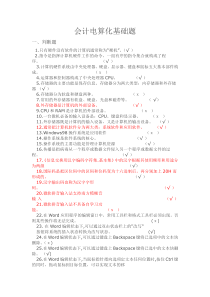 会计电算化基础