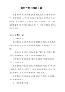 抽样方案（精选8篇）