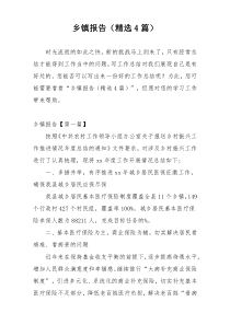乡镇报告（精选4篇）