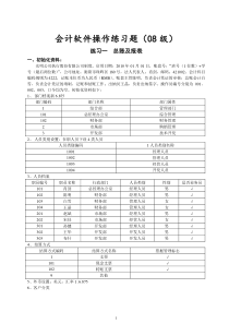 会计软件操作练习题