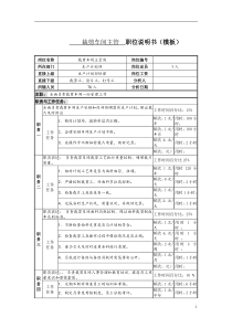 某服装生产企业剪裁主管职位说明书