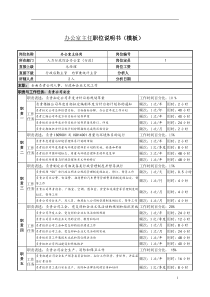 某服装生产企业综合办主任职位说明书