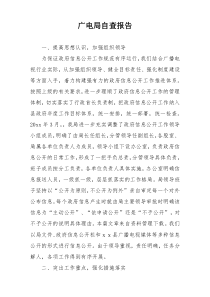 广电局自查报告