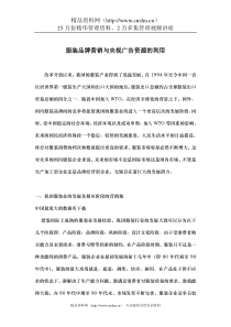 服装品牌营销与央视广告资源的利用(DOC 9)