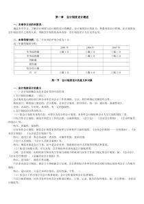 自考会计制度设计重要知识总结