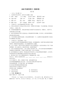 2009陕西省高考语文试题及答案
