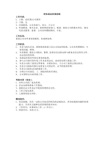 某企业财务部总经理助理岗位说明书