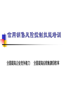 信用销售风险控制技能培训