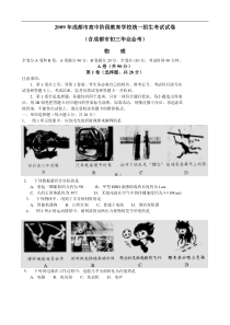 成都市2009年中考物理试题及答案(word版)