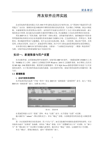 用友财务操作培训