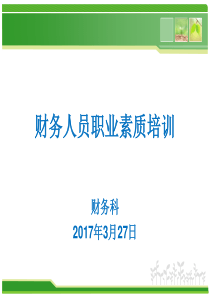财务人员职业素质培训(327)（PPT30页)