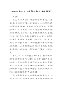 2023年度在全市红十字会系统工作会议上的讲话提纲