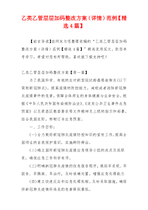 乙类乙管层层加码整改方案（详情）范例【精选4篇】