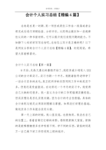 会计个人实习总结【精编4篇】