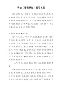 司法（述职报告）通用4篇