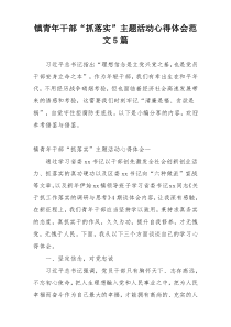 镇青年干部“抓落实”主题活动心得体会范文5篇