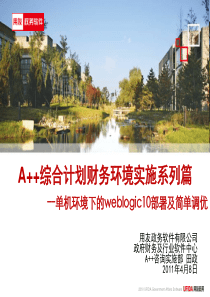 A“加”“加”综合计划财务环境实施系列篇-单机环境下的weblogic10部署及简单调优