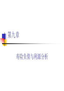 第九章：寿险负债评估与利源分析
