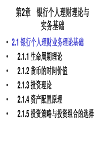 XXXX银行从业个人理财第2章
