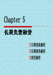 长期负债融资