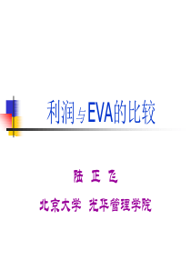 利润与EVA的比较北京大学光华管理学院