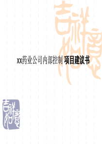 xx药业公司内部控制-项目建议书（PPT85页)