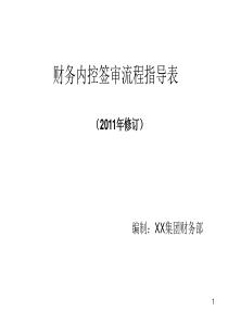 XX集团财务内控签审流程指导表（XXXX年修订）(PPT99页)