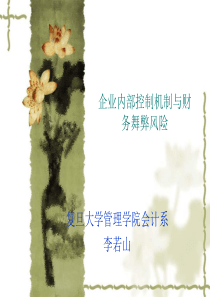 【培训课件】企业内部控制和财务舞弊风险