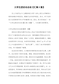 大学生团活动总结【汇集5篇】