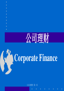 公司理财(南京大学汪丽)