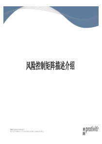 内控实训之风险控制矩阵