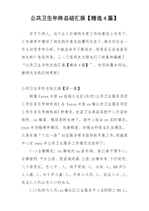 公共卫生年终总结汇报【精选4篇】