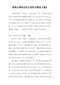 营销心得体会范文范例【精选4篇】