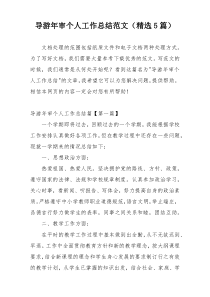 导游年审个人工作总结范文（精选5篇）