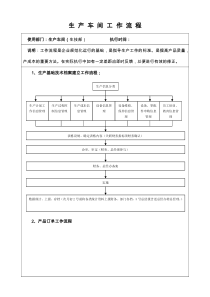 生产车间(生产部)工作流程