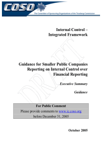 小规模上市公司内控报告指南