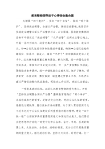 教育整顿领导班子心得体会集合篇