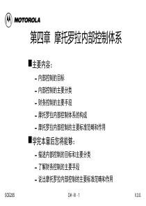 摩托罗拉内部财务控制体系