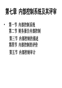 第7章内部控制系统及其评审