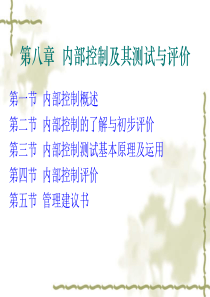 第八章内部控制及其测试与评价