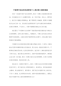 中国青年创业奖先进事迹个人观后感3篇供借鉴