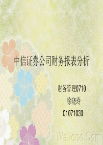 中信证券公司财务
