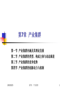 产业经济学第7章产业集群