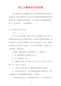 员工入股协议书分红型