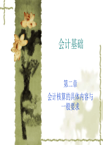 会计核算的具体内容与一般要求